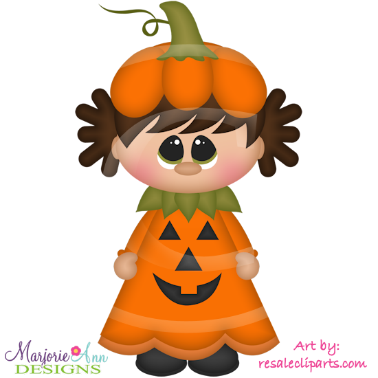 Friend Pals-Pumpkin Girl Exclusive SVG Cutting Files + Clipart - Click Image to Close